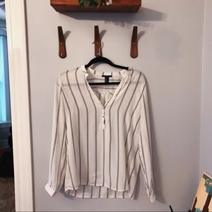 Long sleeve striped blouse